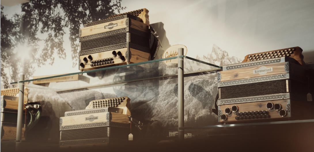 geschaeft harmonikas regal
