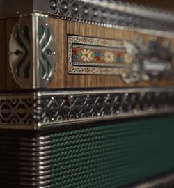 harmmonika detail bronze detail