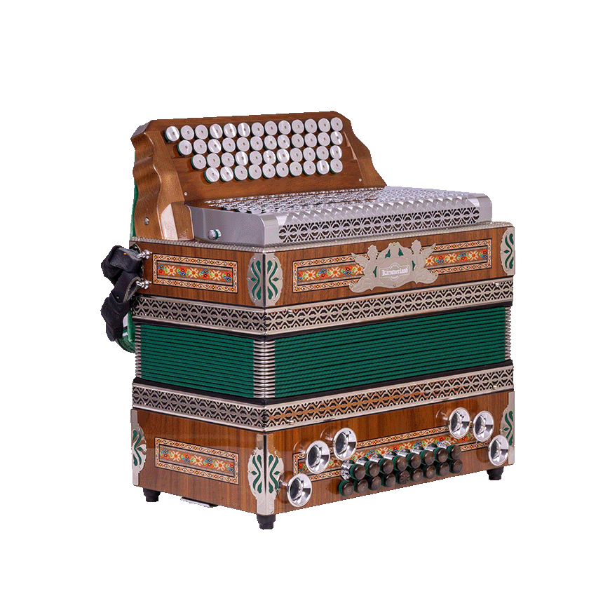 Steirische Harmonika Kärntnerland Modell Edelholz Grün G/C/F/B