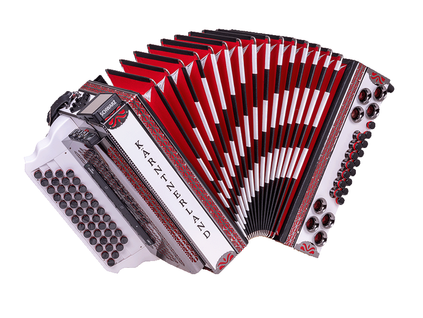Steirische Harmonika Kärntnerland Edition Weiß G/C/F/B inkl. Voll MIDI Premium IV