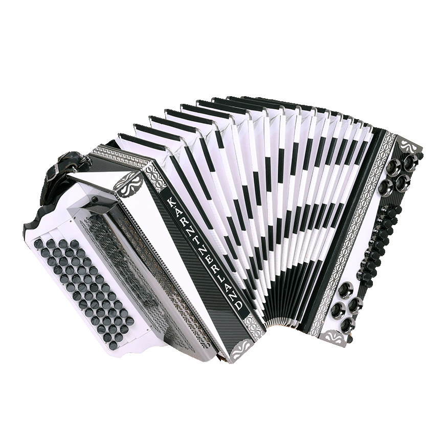 Steirische Harmonika Kärntnerland Modell Carbon weiß F/B/ES/AS