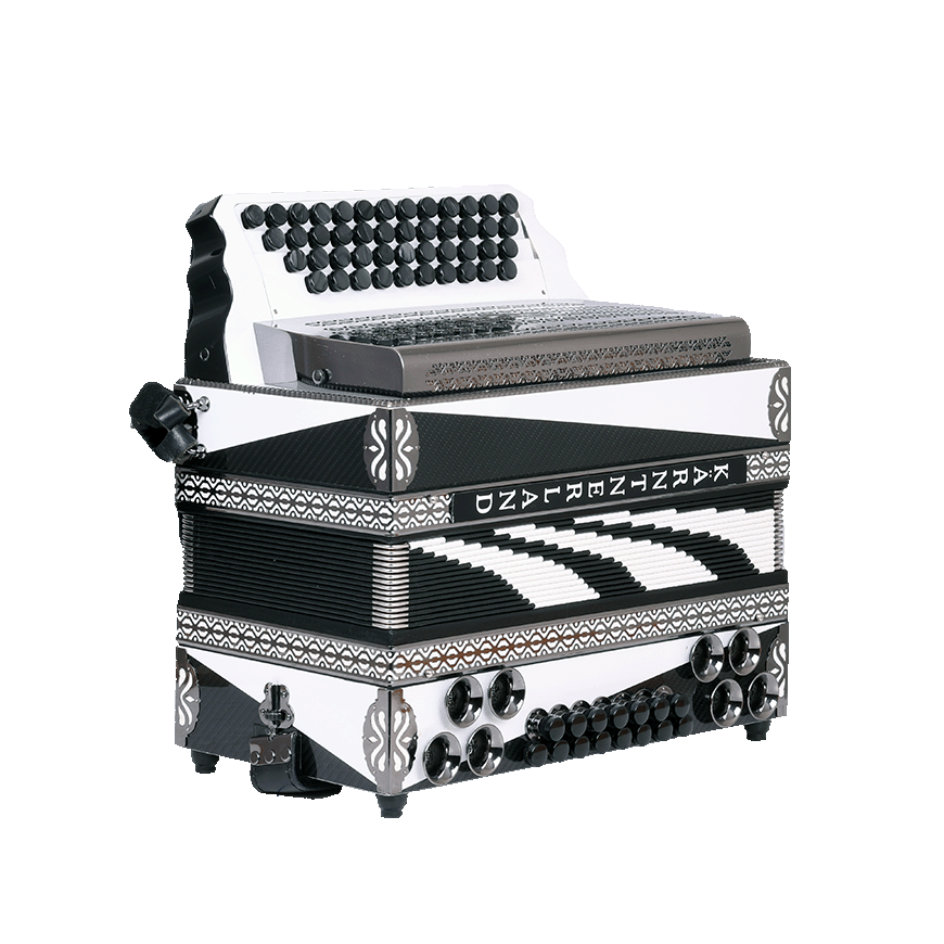 Steirische Harmonika Kärntnerland Modell Carbon weiß F/B/ES/AS